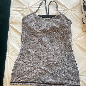 Lululemon Athletica Black and Gray Tank Top
